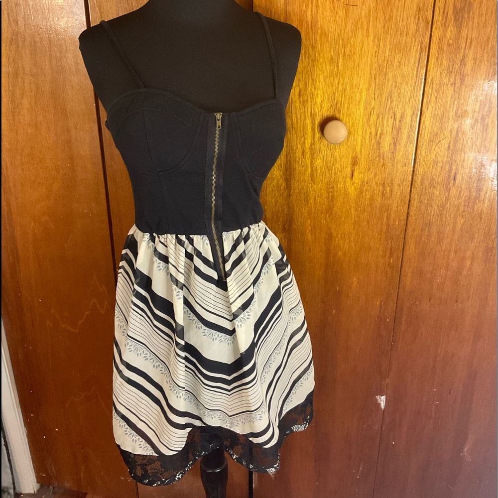 Black and White Detail Dress